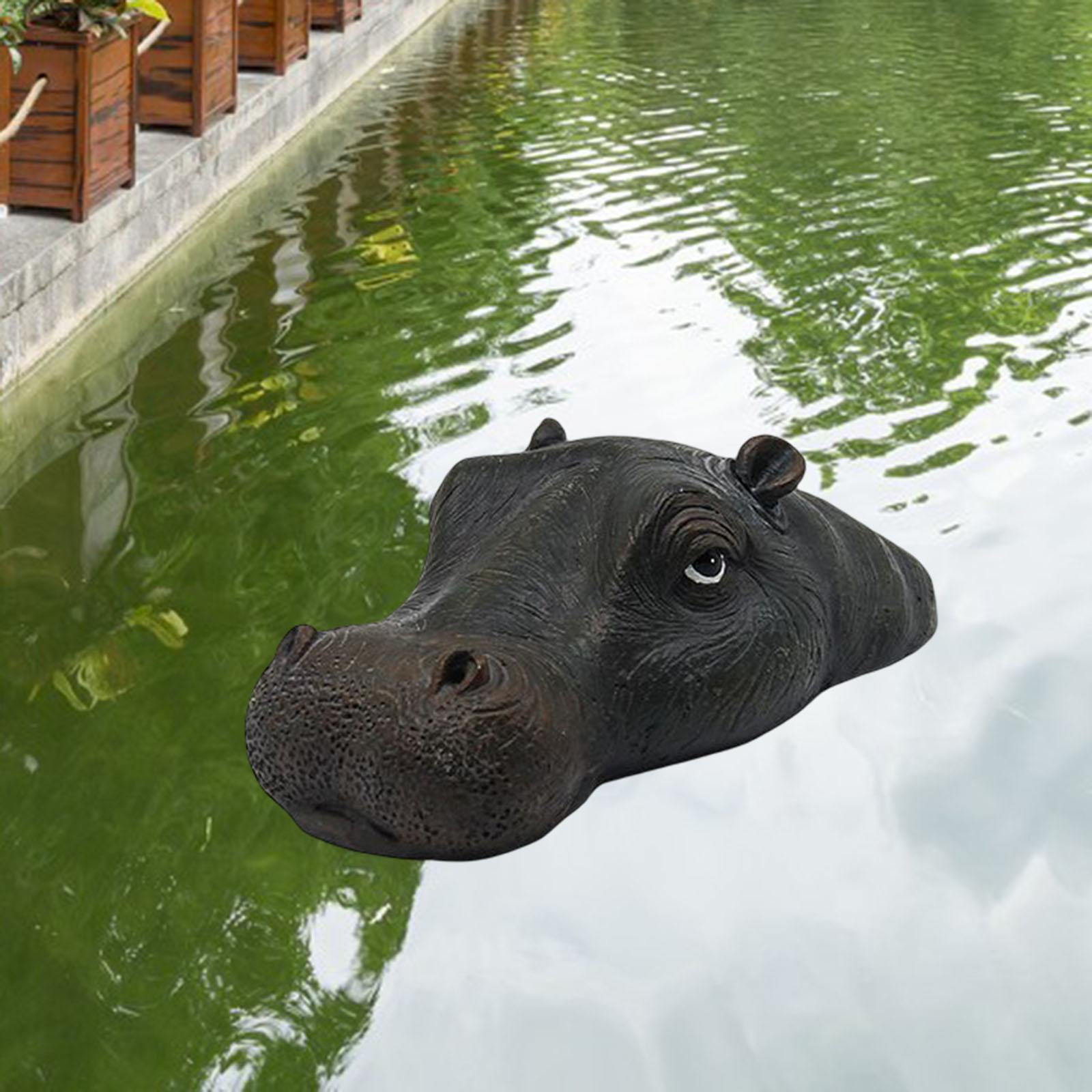 Creative Floating Hippo Head Float Fake Hippo Head Hippo Pool Floater ...