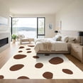 thumbnail image 3 of ODIKA 8x10 Machine Washable Non-Slip Area Rug, Garaffe Inspired Spotted Motif High Traffic Rug, Beige, 913841, 3 of 7