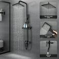 BVSOIVIA Black Bathroom Thermostatic Shower Faucet Set with Valve