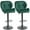 Green, variant on HOMCOM Bar Stool Set of 2 Fabric Adjustable Height Counter Chairs Black