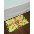 thumbnail image 2 of Scary Bath Mat, Round Creepy Figure with Saturated Fractal Colors with Faded Pleat Fearful Motifs, Non-Slip Plush Mat Bathroom Kitchen Laundry Room Decor, 29.5 X 17.5 Inches, Green Brown, Ambesonne, 2 of 2