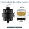 thumbnail image 7 of BRIGHT SHOWERS Shower Head Filter for Hard Water Universal Multi-Stage Shower Water Filter and Softener Removes Chlorine Black, 7 of 7