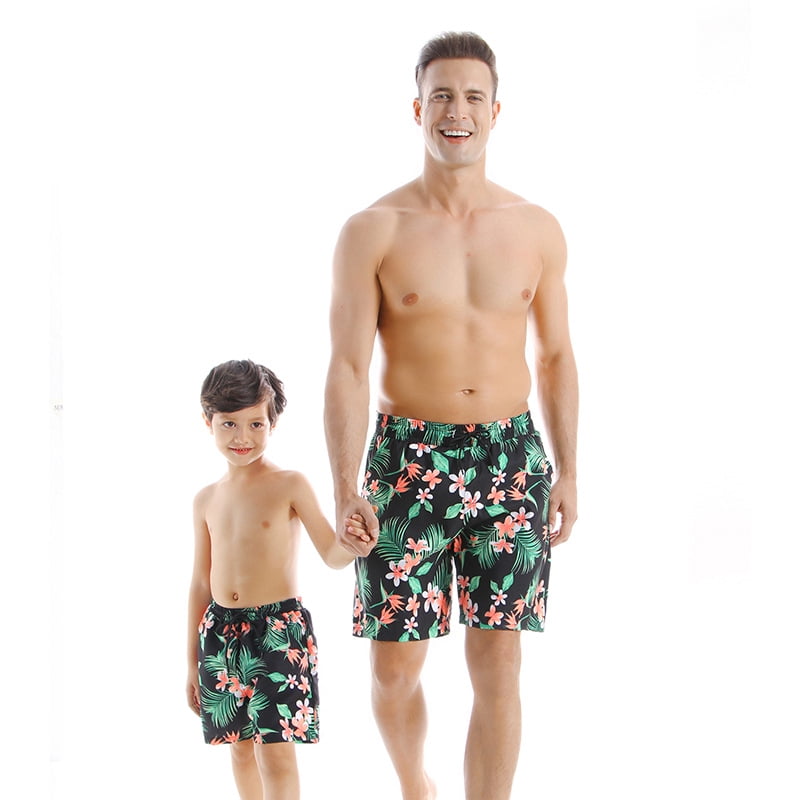 Mens Colored Vintage Peony Flowers Quick Dry Bathing Suits Beach Board Shorts