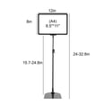 2pcs Adjustable Pedestal Poster Sign Stand, 8.5 x 11 Inch Heavy Duty ...