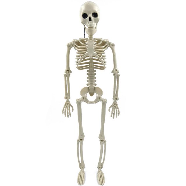 2uds. Estatua de esqueleto de terror, decoraciones para fiestas en el hogar de tamaño completo para Halloween (70 cm)