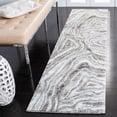 thumbnail image 2 of SAFAVIEH Cyrus Roman Abstract Shag Runner Rug, Beige/Gray, 2'2" x 9', 2 of 11