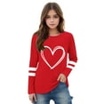 thumbnail image 3 of Sentuca Girls Valentines Day Crewneck Tees, Soft Long Sleeve Casual Shirts, Cool Relaxed Graphic Tees Size 7 Years, 3 of 5
