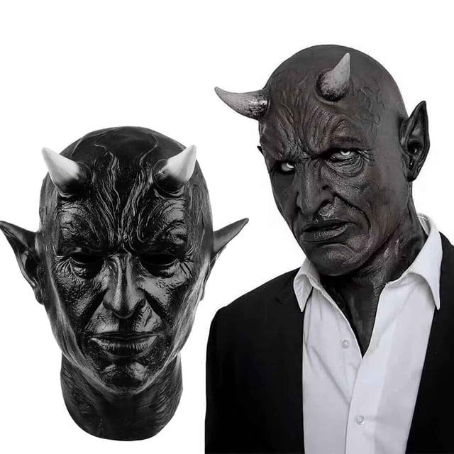 Máscara de Halloween TBKOMH Tocado de Terror Decoración Facial