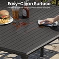 thumbnail image 5 of Crestlive Products 57" Outdoor Aluminum Patio Dining Table for 6-8 People with Umbrella Hole, Weather Resistant Outdoor Dining Table for Backyard, Patio, Garden, Black, 5 of 8