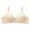 Beige, variant on Women's Double Support Lace Bralettes Comfort Wireless Bras No Underwire V Neck Full-Coverage Everyday Bras Lightly Lined Minimizer Bra
