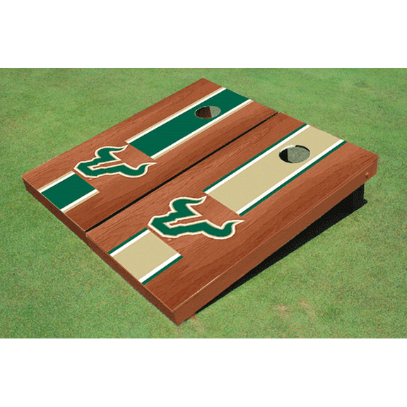 University Of South Florida Rosewood Alternating Long Stripe Cornhole Boards