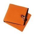 thumbnail image 2 of Cómoda toalla de golf con mosquetón resistente que absorbe el sudor. Toalla para gimnasio al aire libre naranja, 2 of 8