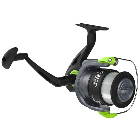 Zebco Stinger Spinning Fishing Reel, Size 60, 5.0:1 Gear Ratio, 1 1 Bearings, 17-Pound Line (Clam Packaging)