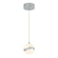 thumbnail image 1 of Artika Luminaire Suspendu Moderne à LED Ondulé, Chrome, 1 of 5