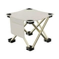 thumbnail image 2 of figatia Folding Camping Stool Foot Rest Stool Compact Lightweight with Side Pocket Small Foldable Chair for BBQ Garden Traveling Lawn 33cmx33cmx32cm, 2 of 8