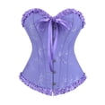 thumbnail image 1 of Grebrafan Bustier Corset Renaissance pour Femmes Bleu Violet 2TG, 1 of 5
