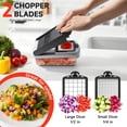 thumbnail image 5 of Aonhom Vegetable Chopper Food Slicer, 15 in 1 Multi-Function Food Chopper for Onion, Veggie, Cheese Grater, Vegetables Cutter With Large Container, Kitchen Gadgets (White), 5 of 7