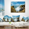 thumbnail image 3 of Designart Rocky Beach on the Sumba Island - Seascape Throw Pillow - 18x18, 3 of 4