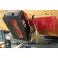 thumbnail image 3 of 2Pack M18 5 Slot Battery Rack for Milwaukee Wall Mount Holder Latching Storage Rack M18 Packs, 10 Slots Total. USA PN M18x5-WR-2PK, 3 of 5