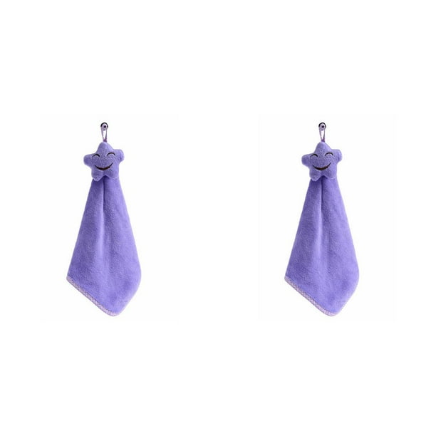 Toalla de Mano Coral Terciopelo Cateissary 2piezas Violeta