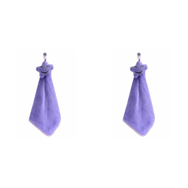 Toalla de Mano Coral Terciopelo Cateissary 2piezas Violeta