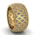 thumbnail image 2 of 3.00Ct Round Cut Natural Diamond Wide 5Row Anniversary Wedding Eternity Band Ring Solid 18k Gold F VS1, 2 of 3