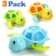 thumbnail image 1 of Juguetes de baño, tortugas de baño, 3 piezas, azul, verde y amarillo Rojo Verde, 1 of 5