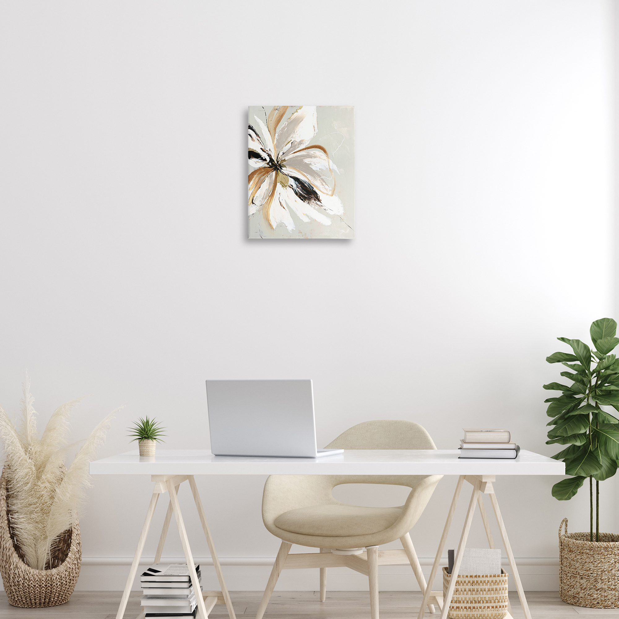 Expressive Cornelia Flower Canvas Wall Art, design by Design Fabrikken