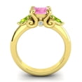 thumbnail image 4 of 2.50 Carat Round Cut Pink Sapphire & Peridot Gemstone Latest Bridal Ring for Women Solid 18K Yellow Gold Size 7 by Diamond-Capitals, 4 of 8