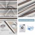 thumbnail image 4 of Khaki Grey Striped Blackout Curtains for Bedroom/Living Room, Thermal Insulated Kitchen Curtains, Farmhouse Stripes Modern Abstract Art Grommet Darkening Window Treatment Drapes 27.5"x39"x2, 4 of 8