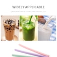 thumbnail image 4 of Juego de 6 Popotes de Silicona Flexibles y Reutilizables con 2 Cepillos Limpiadores, Ideales para Bebidas Frías y Calientes, Colores Surpresa, Tamaño Grande, Certificado FDA., 4 of 6