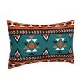 thumbnail image 4 of ZNDUO Rectangular Plush Cushion Cover, Retro Southwestern Traditional Pattern Non-Pilling Hidden Zip Bedroom Sofa Pillowcases, 16"x24", 4 of 8