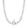thumbnail image 1 of Sterling Silver Polished Wide Link Toggle Necklace Size 18 inches, 1 of 2