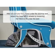 BEBANG Rolling Pet Carrier with Wheels, Foldable Airline Approved Dog Carriers for Small Dogs and Cats, Cat Carrier on Wheels, Pet Travel Carrier for Flight Camping Outdoor