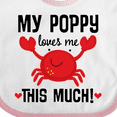 thumbnail image 4 of Inktastic My Poppy Loves Me Grandchild Boys or Girls Baby Bib, 4 of 4