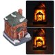thumbnail image 4 of Resin Christmas Village House LED Resin Small House 90mAh Built In Battery Antique Constant Bright Mode for Holiday for Decoration Crafts for Children Gifts, 4 of 8