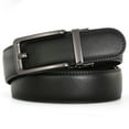 thumbnail image 2 of US Men Ratchet Belt Genuine Leather Belt w/ Slide Ratchet Automatic Click Buckle, 2 of 3