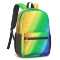 thumbnail image 2 of 17 Inch Lightweight Backpack,PVC Waterproof Oxford Fabric, Ergonomically Designed, with Large Capacity, Vibrant Rainbow Print, 2 of 5