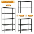 thumbnail image 5 of 5-Tier Wire Shelving Unit Adjustable Metal Storage Shelving Commercial Storage Shelves Heavy-Duty Metal Storage Rack for Warehouse, Pantry, Basement, Restaurant, Garage, Kitchen, Black, 5 of 7