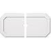 thumbnail image 3 of Ekena Millwork CMP36X18ED2-02000 2 in. ID x 12.5 in. Rectangle Emerald Architectural Grade PVC Contemporary Ceiling Medallion - 2 Piece, 3 of 4