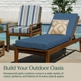 thumbnail image 3 of Textured Solid Pacific Blue Chaise Lounge Cushion, 3 of 8