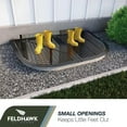 thumbnail image 3 of feldhawk 38 in. x 58 in. Steel Powder Coated Black, D - Shaped Egress Window Well Cover Semi-Universal Fit, 3 of 10