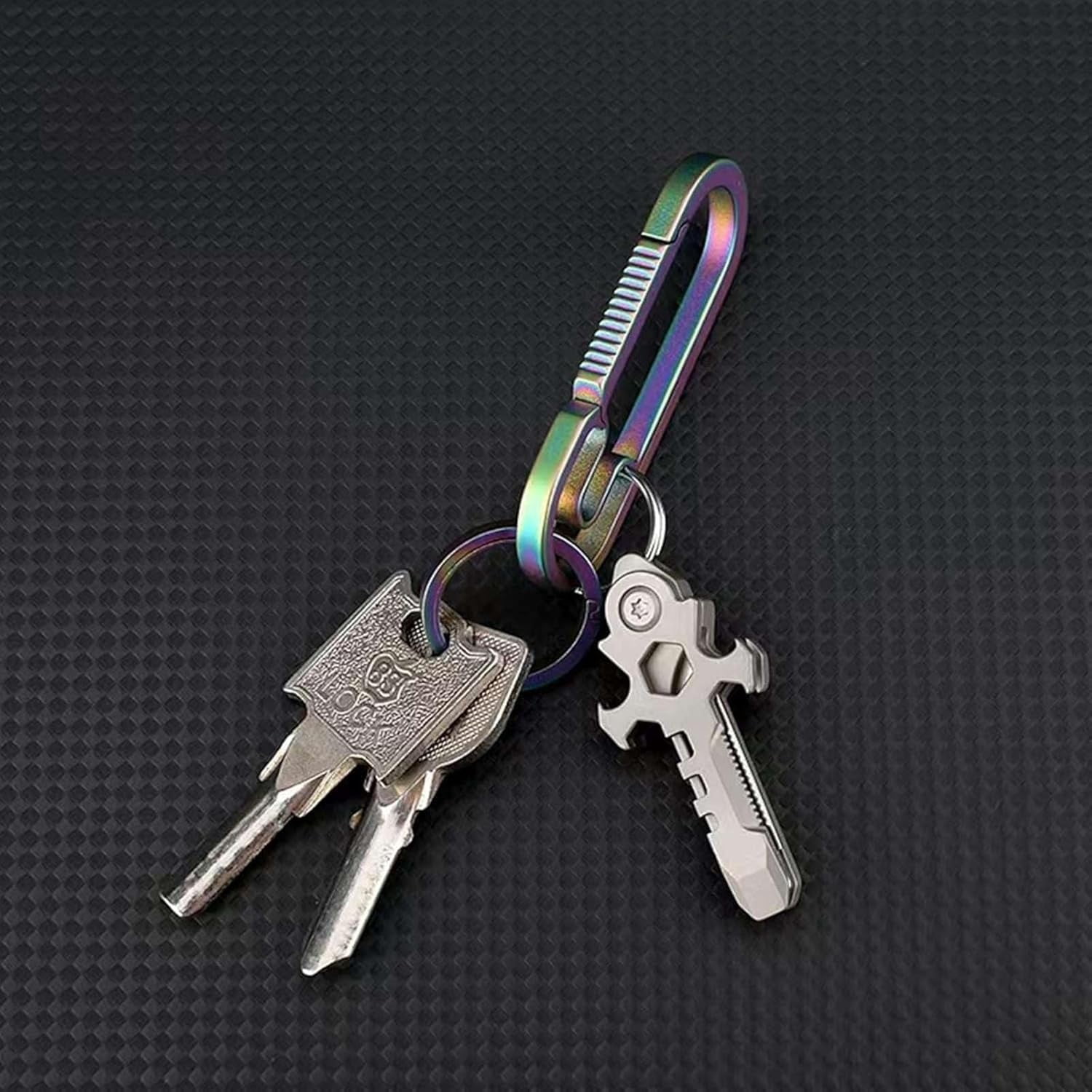 1 Piece Mini Pocket 7-In-1 Titanium Multitool Tool Mini Size Allows Easy Carrying for Quick Access