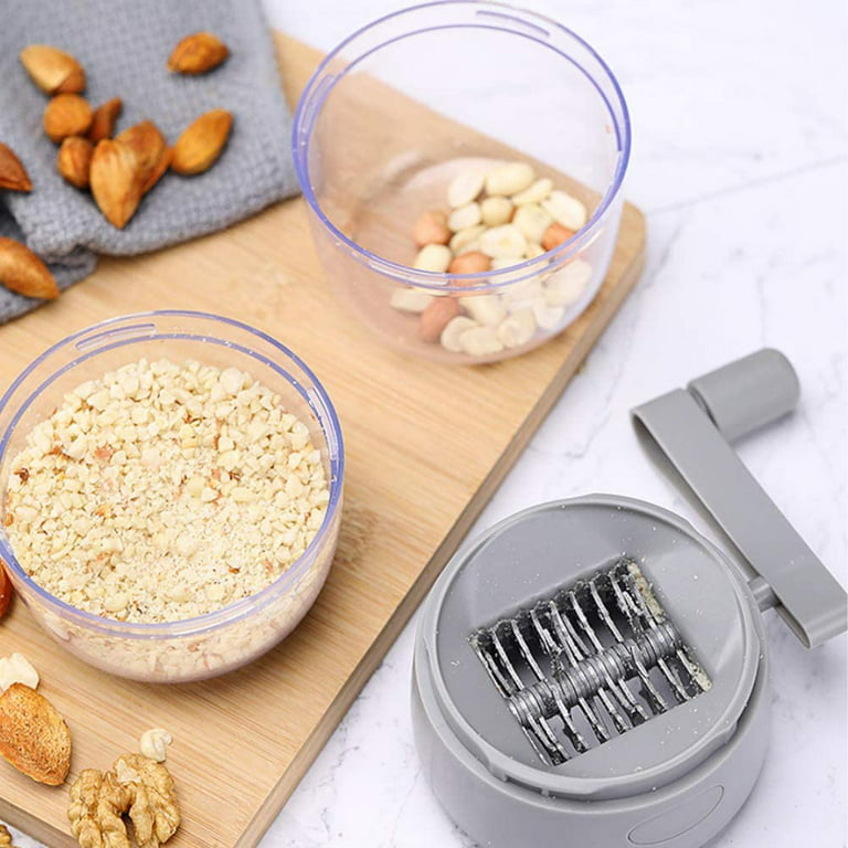 Nut Chopper, Portable Manual Nut Grinder with Hand Crank For All Nuts, Hand  Held Food Shredder Cutter Mincer Blender Meat Grinder Kitchen Tool for