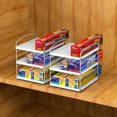 thumbnail image 4 of Simple Houseware Height Adjustable Kitchen Shelf Organizer, Aluminum Foil & Plastic Wrap Rack for Cabinet or Counter Storage, 9.5" D x 7.9" W x 9.8" H, White, 4 of 6