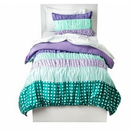 Circo Full Bed In A Bag Purple Blue Ruched Comforter Set Sheets