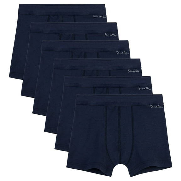 Sanetta Boys Short Pack Of 6 - Pant, Underpants, Organic Cotton Blue 176
