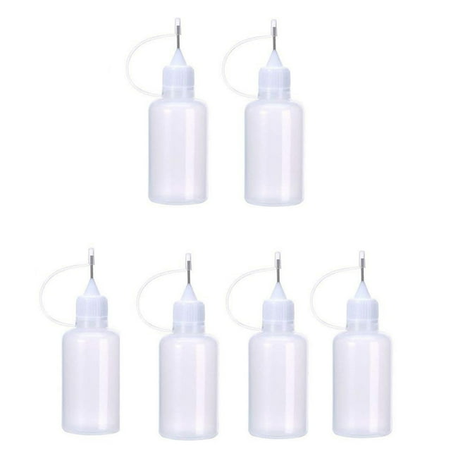 6 Pcs DIY Glue Bottle Set, Needle Tip Glue Bottle Set, 30ml Flexible Applicator for Quilling and Crafts