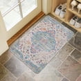 thumbnail image 4 of Boho Light Blue Country Rug with Vintage Pattern Door Mat 30 X 17 Inch Welcome Doormat Indoor Outdoor Entrance Floor Mat Non Slip Spring Summer Decor Rubber Mats, 4 of 6