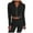 Black, variant on Bigersell Women's Shaping Straight Pants Full Length Pants Women Casual V Neck Solid Sports Full-Sleeve Zipper Hooded Pants Suit Ladies' Patchwork Pants